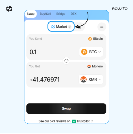 A market rate is selected for tokenized securities