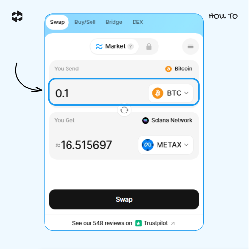 Pick the coin to send
