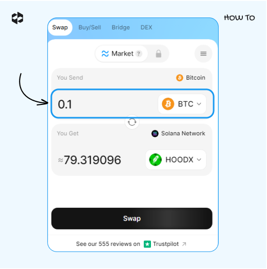 Pick the coin to send