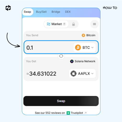 Pick the coin to send